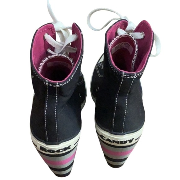 Rock & Candy| Goldluxe Wedge Platform Sneakers| Size 8|Black Pink White Gray - Picture 4 of 8